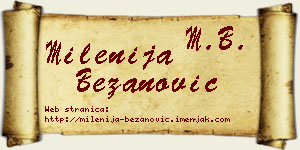 Milenija Bežanović vizit kartica